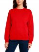 Red Relaxed-Fit Crewneck Sweatshirt