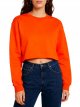Orange Cropped Crewneck Sweatshirt
