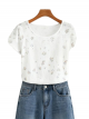 White Floral Print Blouse